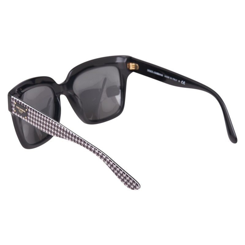 ドルチェアンドガッバーナ 千鳥格子 サングラス DG4286-F 379/87 ホワイト ブラック プラスチック レディース DOLCE&GABBANA 【中古】