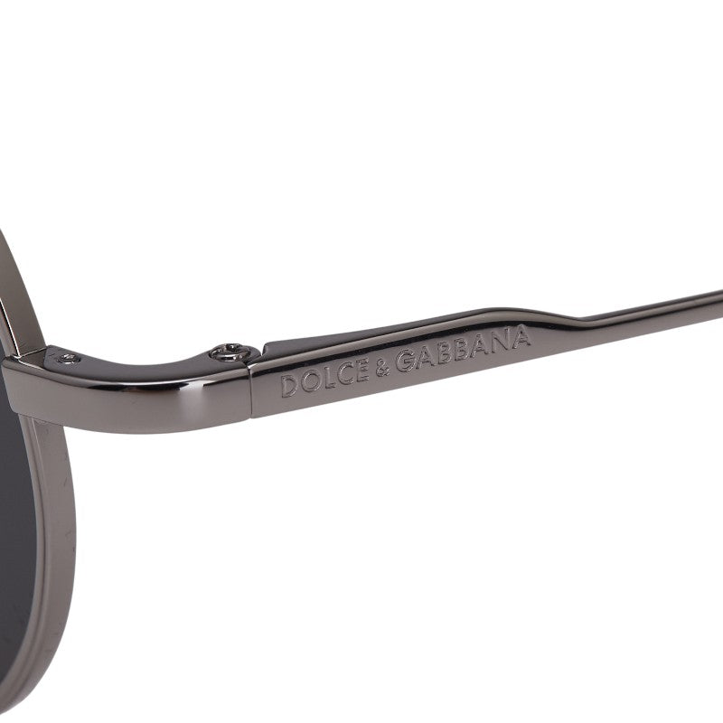 ドルチェアンドガッバーナ サングラス ラウンド DG2168 04/87 シルバー ブラック プラスチック メンズ DOLCE&GABBANA 【中古】