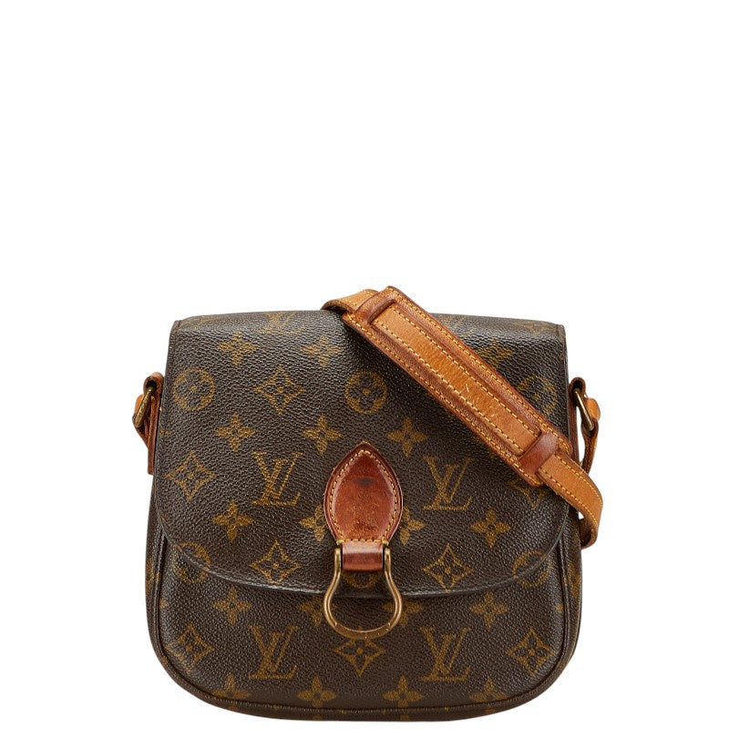 ルイ ヴィトン モノグラム ミニ サンクルー ショルダーバッグ M51244 ブラウン PVC レザー レディース LOUIS VUITTON 【中古】