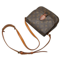 ルイ ヴィトン モノグラム ミニ サンクルー ショルダーバッグ M51244 ブラウン PVC レザー レディース LOUIS VUITTON 【中古】
