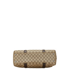 グッチ GGスプリーム トートバッグ ハンドバッグ 114288 ベージュ ブラウン PVC レザー レディース GUCCI 【中古】