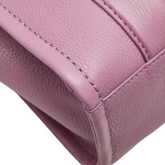 マークジェイコブス THE MICRO TOTE ザ ミディアム トートバッグ ハンドバッグ ショルダーバッグ 2WAY パープル ピンク系 レザー レディース MARC JACOBS 【中古】