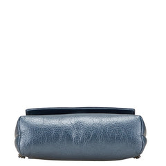 ヴィヴィアンウエストウッド オーブ チェーン ショルダーバッグ ブルー レザー レディース Vivienne Westwood 【中古】