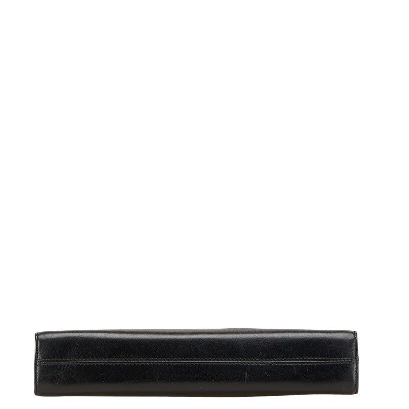 サルヴァトーレフェラガモ ガンチーニ チェーン ショルダーバッグ P21 0587 ブラック カーフレザー レディース Salvatore Ferragamo 【中古】