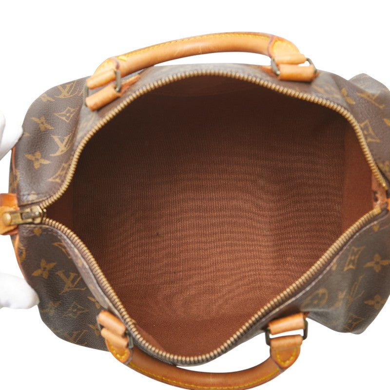 ルイ ヴィトン モノグラム スピーディ30 ハンドバッグ ミニボストンバッグ M41526 ブラウン PVC レザー レディース LOUIS VUITTON 【中古】
