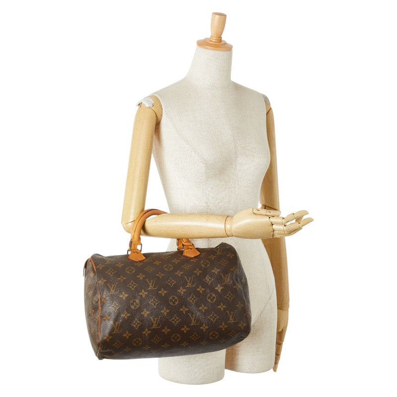 ルイ ヴィトン モノグラム スピーディ30 ハンドバッグ ミニボストンバッグ M41526 ブラウン PVC レザー レディース LOUIS VUITTON 【中古】