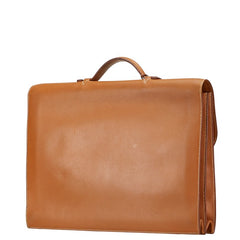 エルメス サックアデペッシュ38 ビジネスバッグ ブリーフケース ブラウン クシュベル レディース HERMES 【中古】