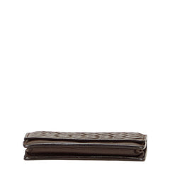 ボッテガヴェネタ イントレチャート カードケース 名刺入れ ブラウン レザー レディース BOTTEGAVENETA 【中古】