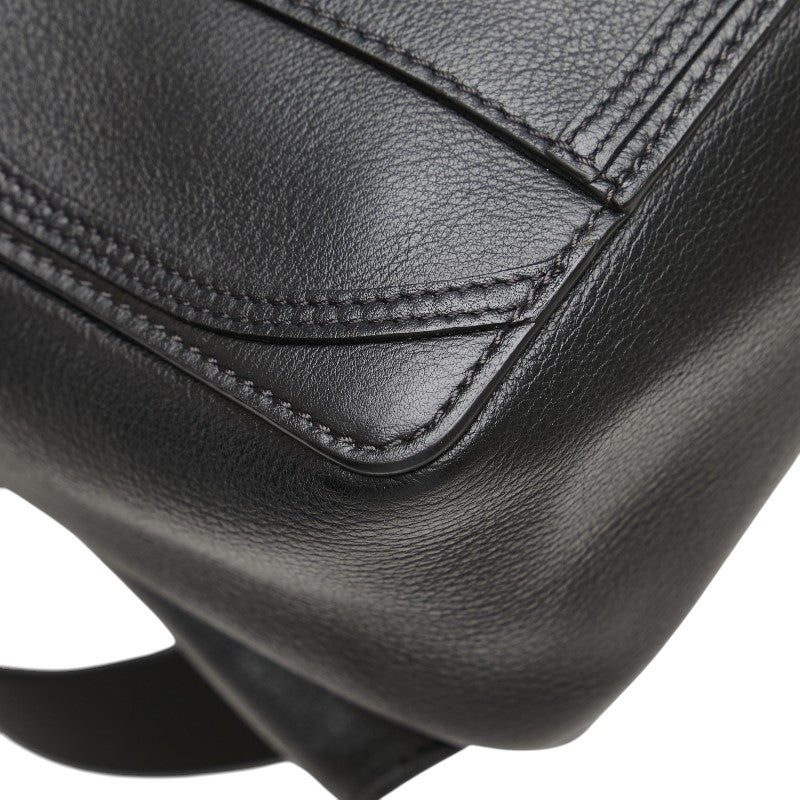ヴァレンティノ Vロゴ ボディバッグ ウエストバッグ ブラック レザー レディース VALENTINO 【中古】