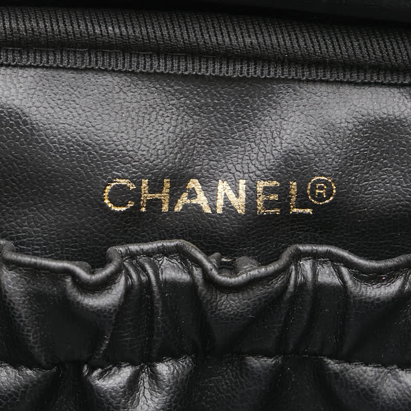 シャネル ココマーク バニティバッグ ハンドバッグ ブラック キャビアスキン レディース CHANEL 【中古】