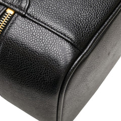 シャネル ココマーク バニティバッグ ハンドバッグ ブラック キャビアスキン レディース CHANEL 【中古】