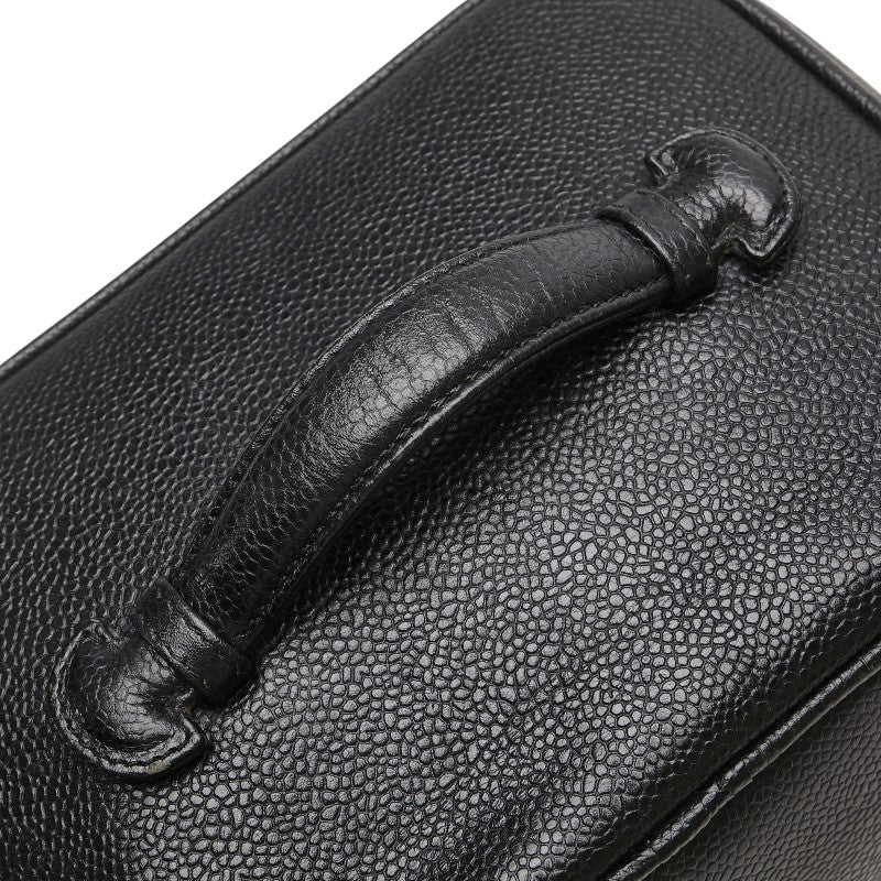 シャネル ココマーク バニティバッグ ハンドバッグ ブラック キャビアスキン レディース CHANEL 【中古】