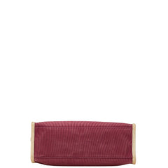 バーバリー チェック ハンドバッグ トートバッグ パープル ベージュ キャンバス レザー レディース BURBERRY 【中古】