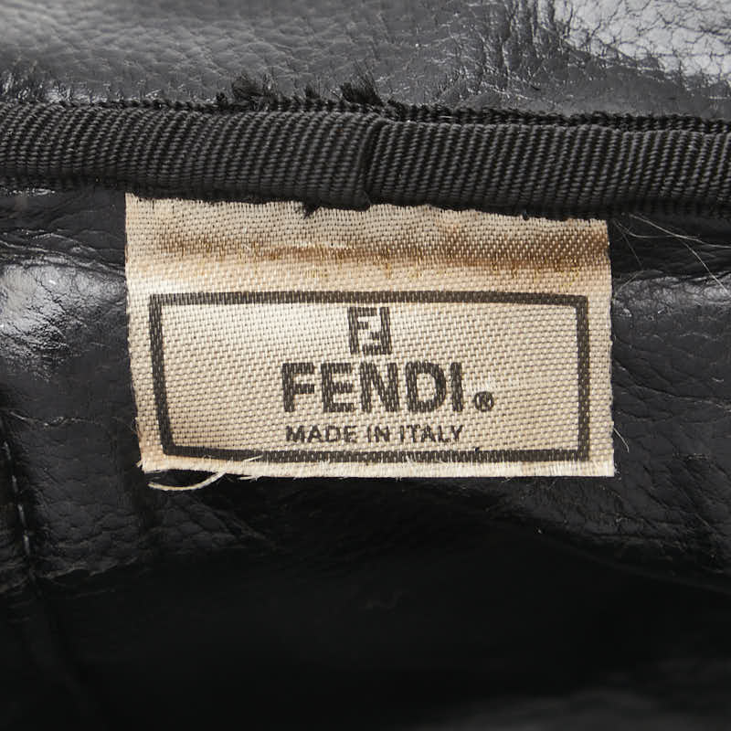 フェンディ ハンドバッグ ポーチ 小物入れ ブラック ブラウン キャンバス レディース FENDI 【中古】