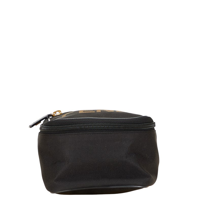 フェンディ ハンドバッグ ポーチ 小物入れ ブラック ブラウン キャンバス レディース FENDI 【中古】