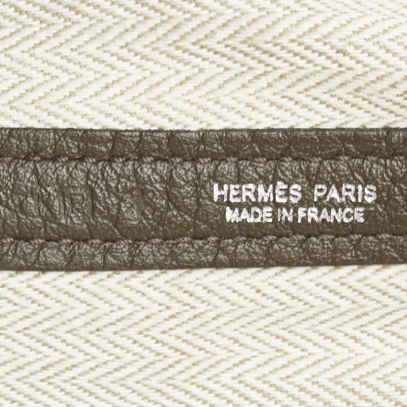 エルメス ガーデンパーティPM トートバッグ ハンドバッグ カーキ系 ネゴンダ レディース HERMES 【中古】