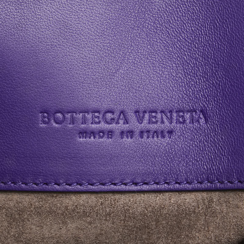 ボッテガヴェネタ イントレチャート ハンドバッグ トートバッグ パープル レザー レディース BOTTEGAVENETA 【中古】