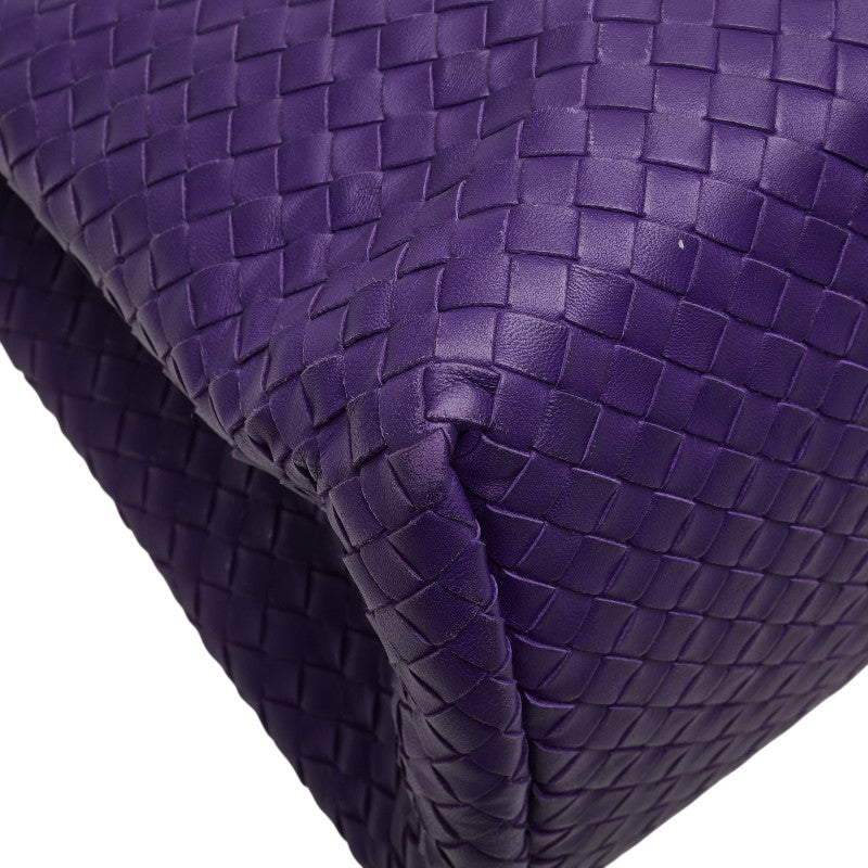 ボッテガヴェネタ イントレチャート ハンドバッグ トートバッグ パープル レザー レディース BOTTEGAVENETA 【中古】