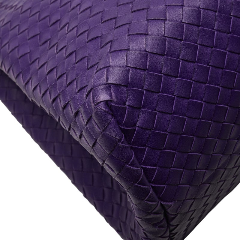 ボッテガヴェネタ イントレチャート ハンドバッグ トートバッグ パープル レザー レディース BOTTEGAVENETA 【中古】