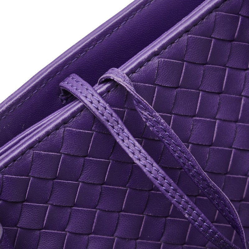 ボッテガヴェネタ イントレチャート ハンドバッグ トートバッグ パープル レザー レディース BOTTEGAVENETA 【中古】
