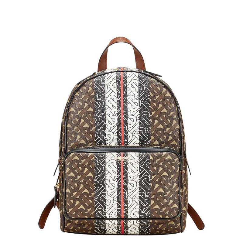 バーバリー TBモノグラム リュック バックパック ブラウン PVC レザー レディース BURBERRY 【中古】