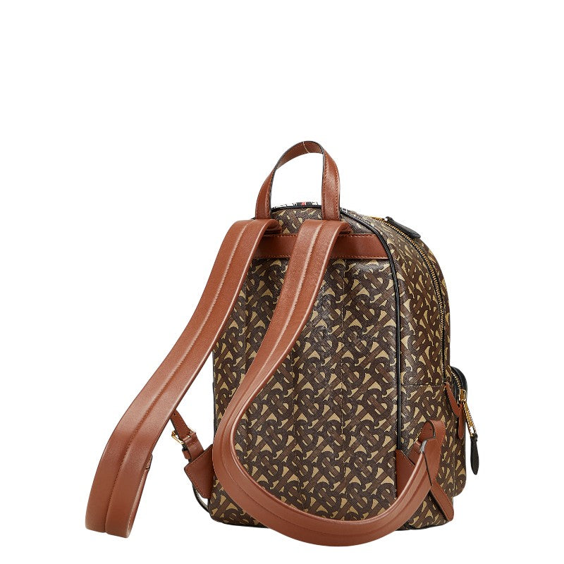 バーバリー TBモノグラム リュック バックパック ブラウン PVC レザー レディース BURBERRY 【中古】