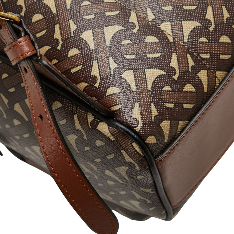 バーバリー TBモノグラム リュック バックパック ブラウン PVC レザー レディース BURBERRY 【中古】