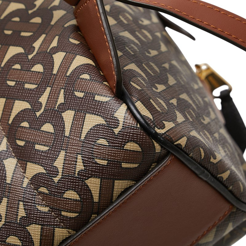 バーバリー TBモノグラム リュック バックパック ブラウン PVC レザー レディース BURBERRY 【中古】