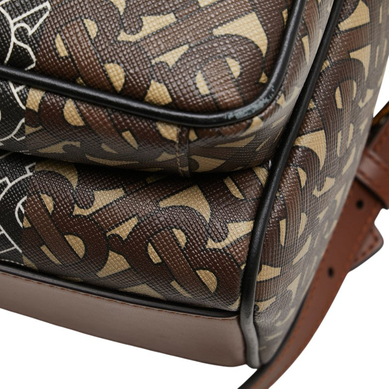 バーバリー TBモノグラム リュック バックパック ブラウン PVC レザー レディース BURBERRY 【中古】
