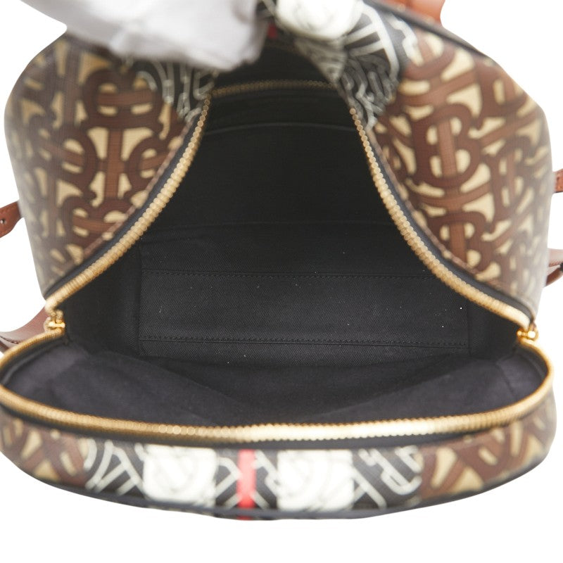 バーバリー TBモノグラム リュック バックパック ブラウン PVC レザー レディース BURBERRY 【中古】