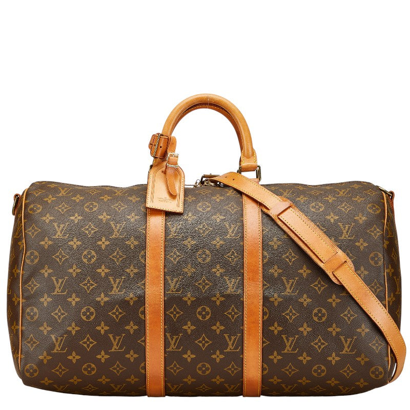 ルイ ヴィトン モノグラム キーポル バンドリエール50 ボストンバッグ ショルダーバッグ 2WAY M41416 ブラウン PVC レザー レディース LOUIS VUITTON 【中古】