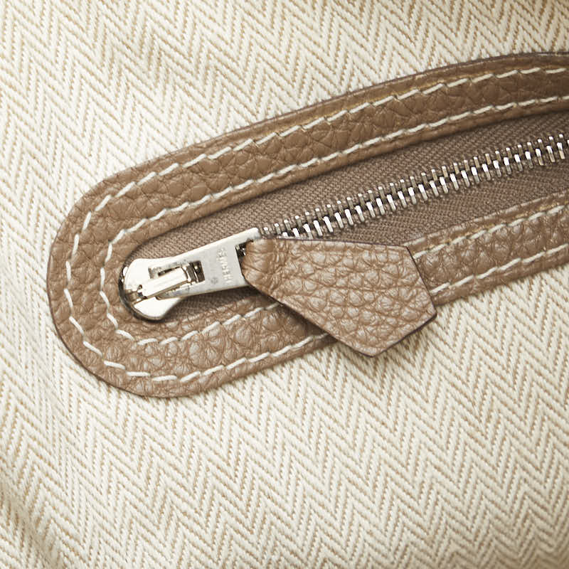 エルメス ガーデンパーティPM トートバッグ ハンドバッグ エトゥープ ブラウン ネゴンダ レディース HERMES 【中古】