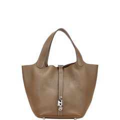 エルメス ピコタンロックMM ハンドバッグ エトゥープ ブラウン トリヨンクレマンス レディース HERMES 【中古】