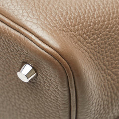 エルメス ピコタンロックMM ハンドバッグ エトゥープ ブラウン トリヨンクレマンス レディース HERMES 【中古】