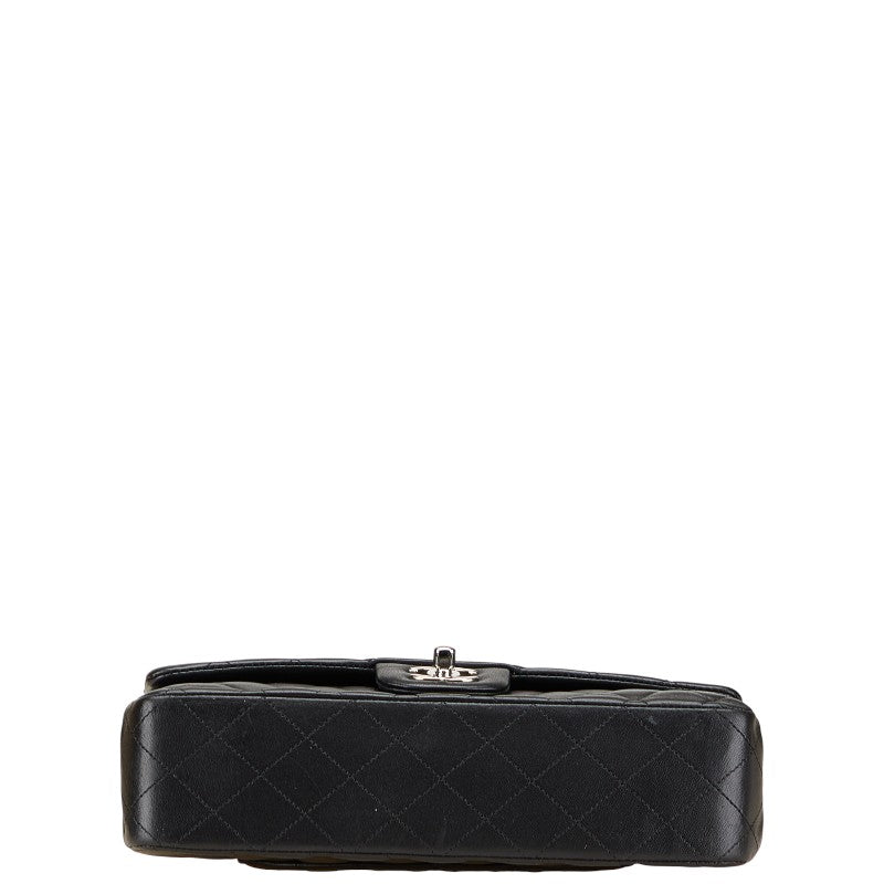 シャネル マトラッセ25 ダブルフラップ ココマーク チェーン ショルダーバッグ ブラック ラムスキン レディース CHANEL 【中古】