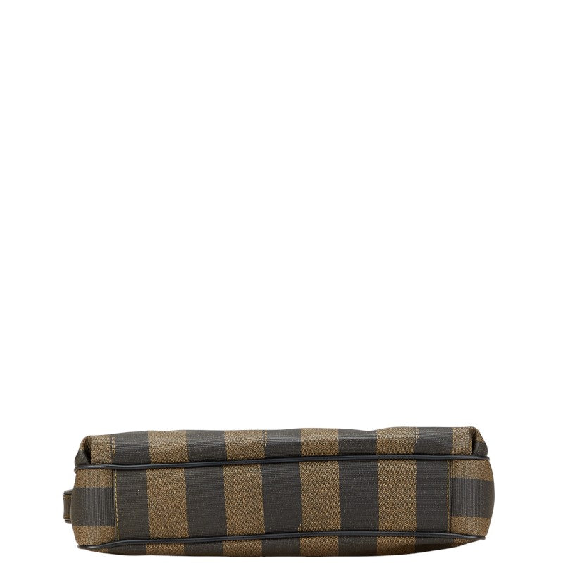 フェンディ ペカン 斜め掛け ショルダーバッグ ブラウン ブラック PVC レザー レディース FENDI 【中古】