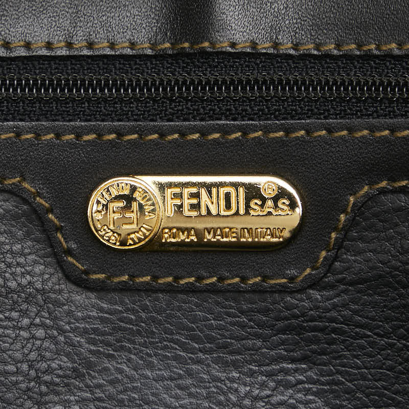 フェンディ ペカン 斜め掛け ショルダーバッグ ブラウン ブラック PVC レザー レディース FENDI 【中古】