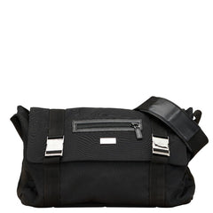 グッチ ショルダーバッグ メッセンジャーバッグ 122374 ブラック ナイロン メンズ GUCCI 【中古】