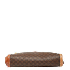 セリーヌ マカダム クラッチバッグ ブラウン PVC レザー レディース CELINE 【中古】