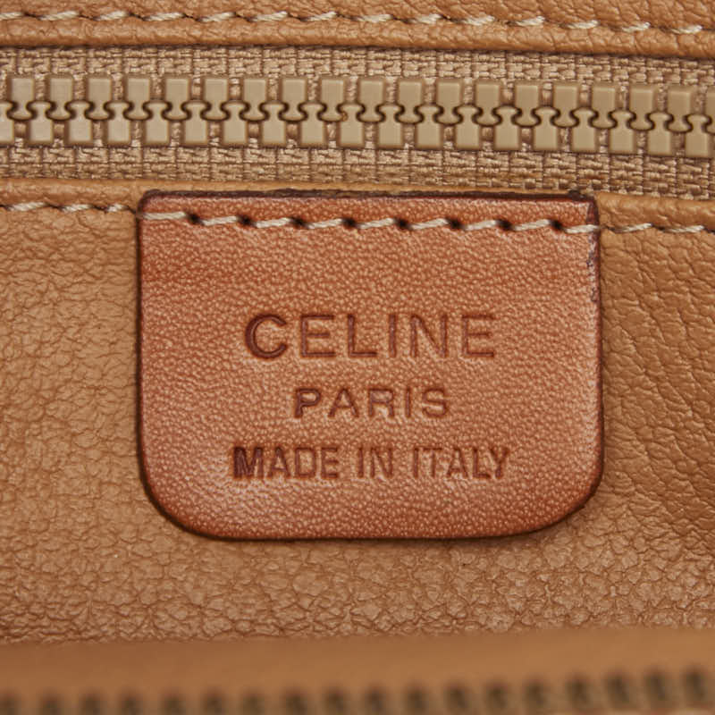 セリーヌ マカダム クラッチバッグ ブラウン PVC レザー レディース CELINE 【中古】