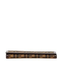 フェンディ ズッカ 長財布 30851 ブラウン キャンバス レザー レディース FENDI 【中古】