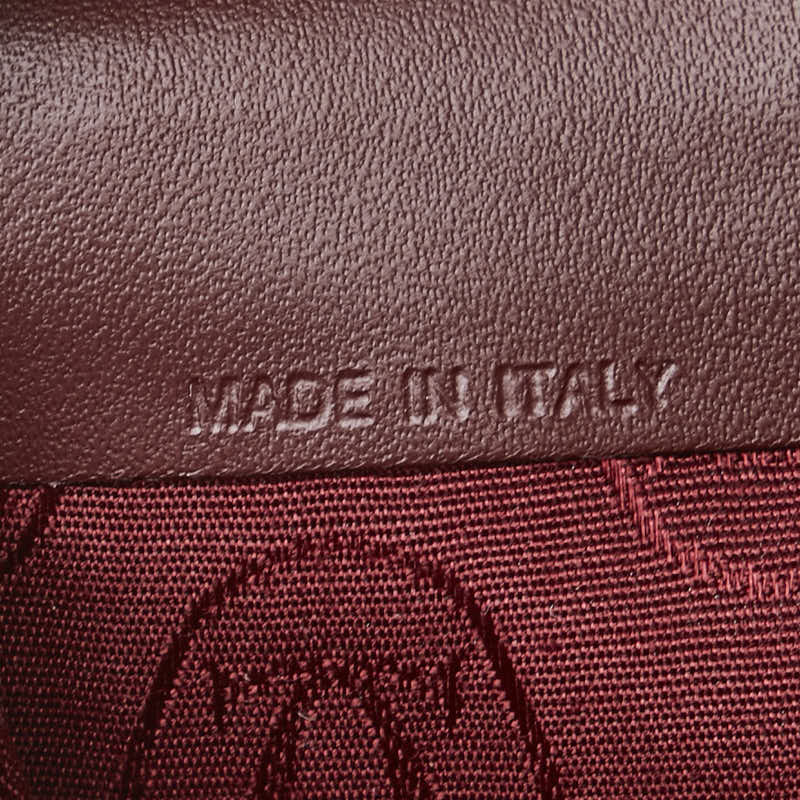 カルティエ マストライン ポーチ ワインレッド ボルドー レザー レディース CARTIER 【中古】