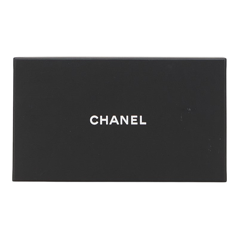 シャネル カメリア ココマーク 長財布 ラウンドファスナー ブラック ラムスキン レディース CHANEL 【中古】