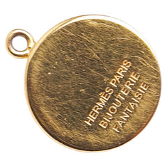 エルメス コロゾ ホース 馬柄 ペンダントトップ ゴールド メッキ レディース HERMES 【中古】