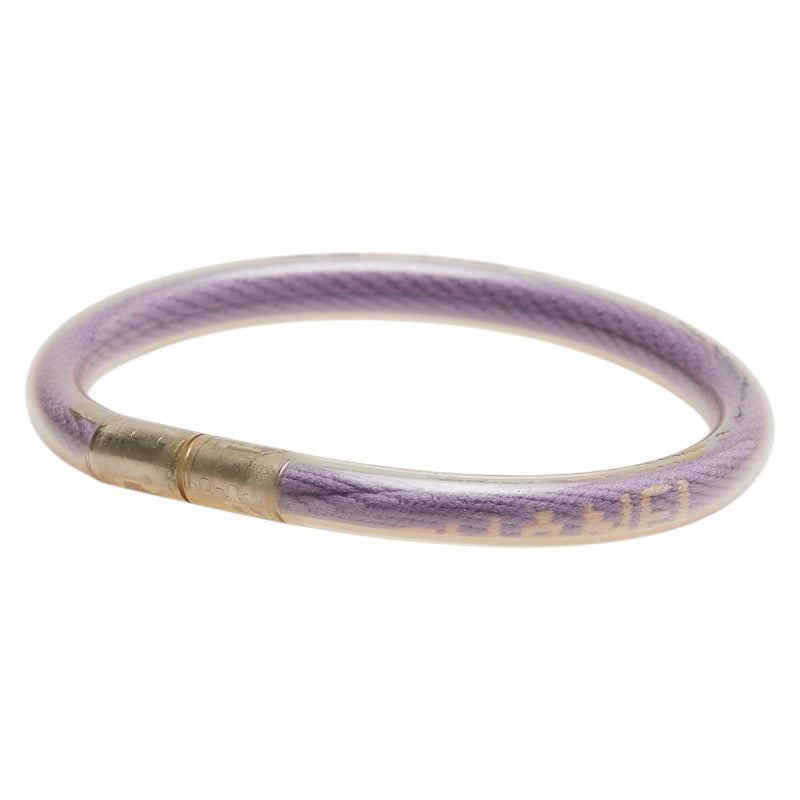 シャネル スポーツライン ロゴ ブレスレット パープル クリア ビニール レディース CHANEL 【中古】