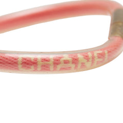 シャネル スポーツライン ロゴ ブレスレット ピンク クリア ビニール レディース CHANEL 【中古】