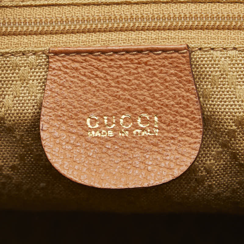 グッチ バンブー リュック バックパック 003 58 0016 ブラウン レザー スウェット レディース GUCCI 【中古】