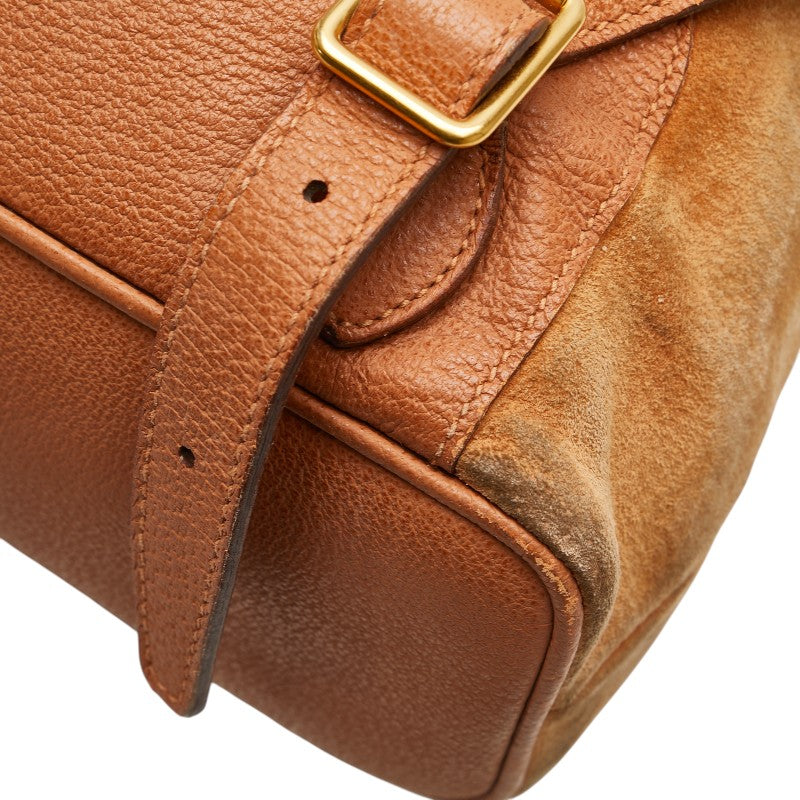 グッチ バンブー リュック バックパック 003 58 0016 ブラウン レザー スウェット レディース GUCCI 【中古】