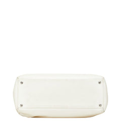 シャネル 2.55 エグゼクティブ ハンドバッグ トートバッグ ホワイト レザー レディース CHANEL 【中古】
