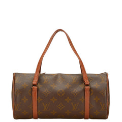 ルイ ヴィトン モノグラム パピヨン26 (旧) ヴィンテージ ハンドバッグ M51366 ブラウン PVC レザー レディース LOUIS VUITTON 【中古】